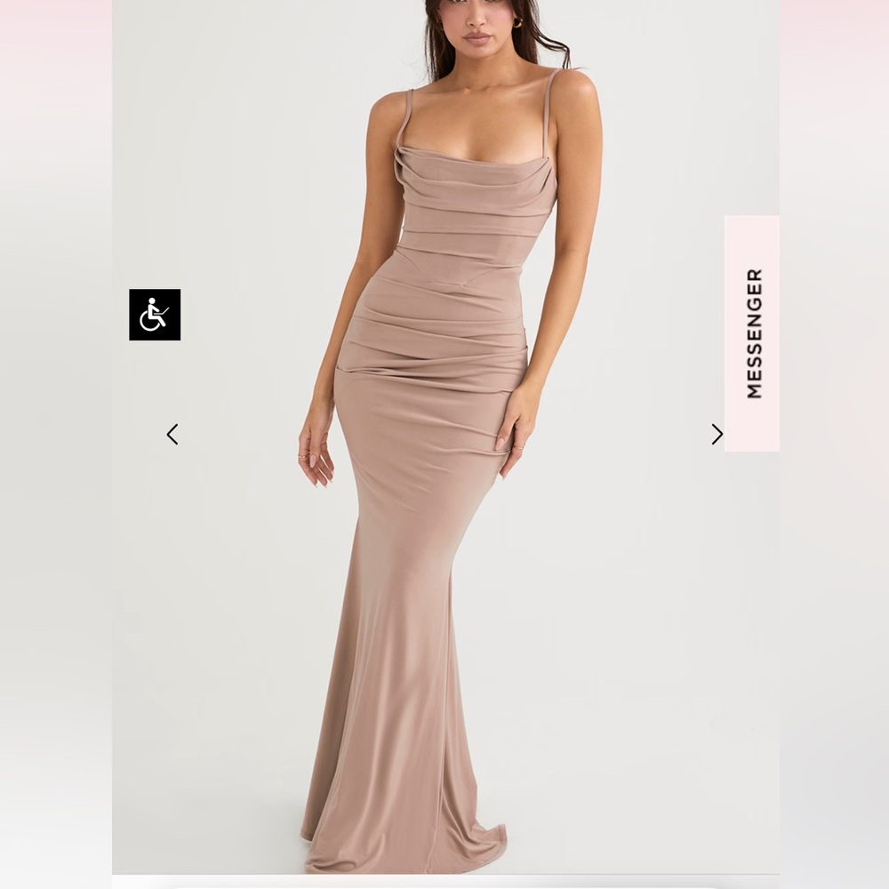 House of cb Dusty Rose Bodycon Maxi Dress